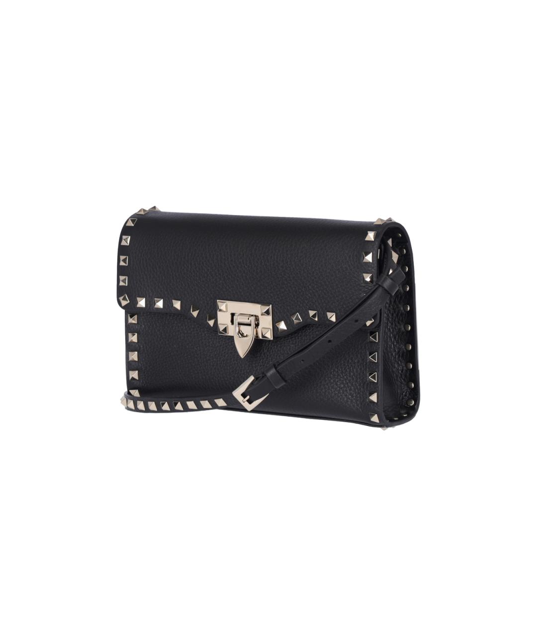 VALENTINO Черная кожаная сумка через плечо, фото 2