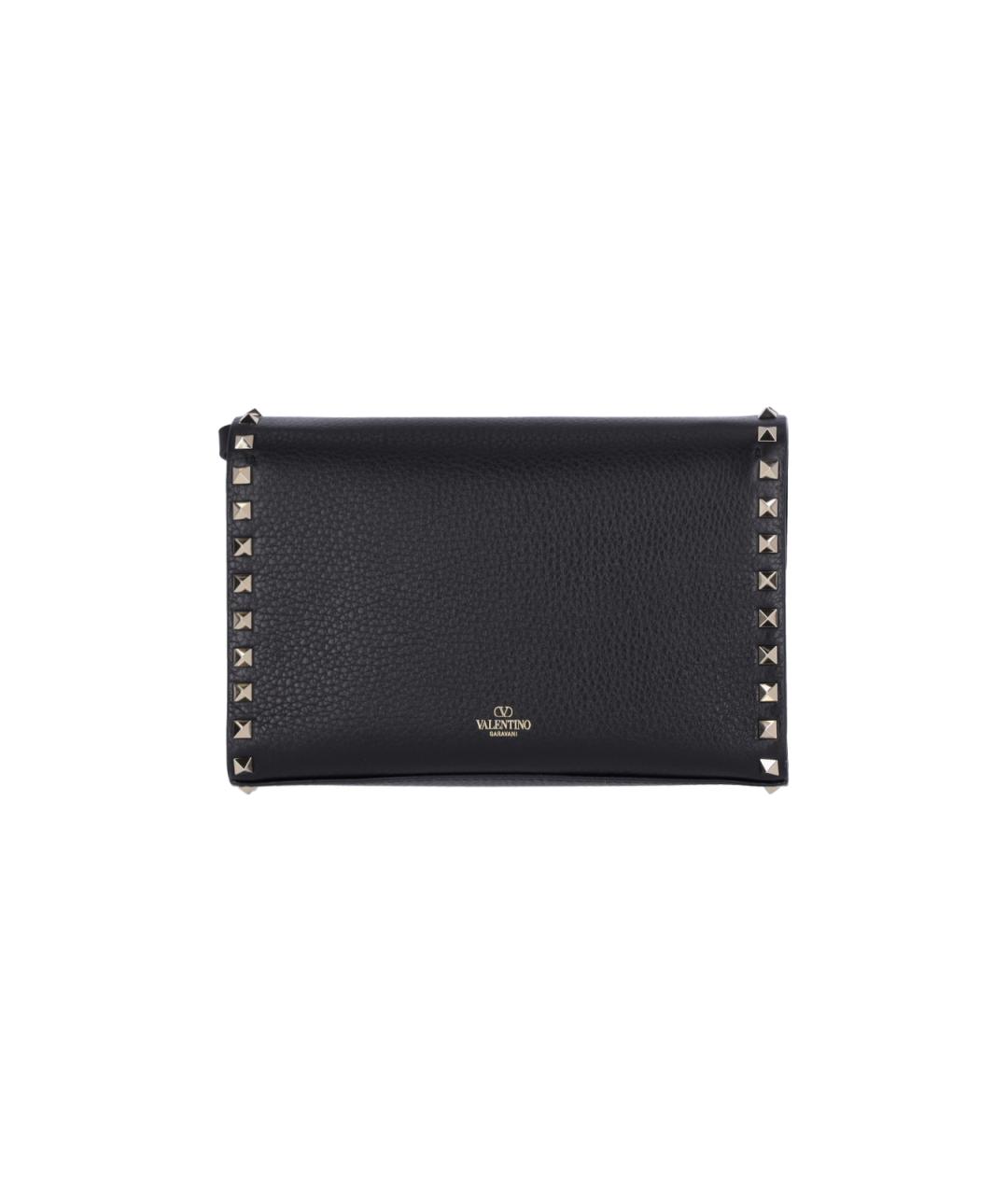 VALENTINO Черная кожаная сумка через плечо, фото 3