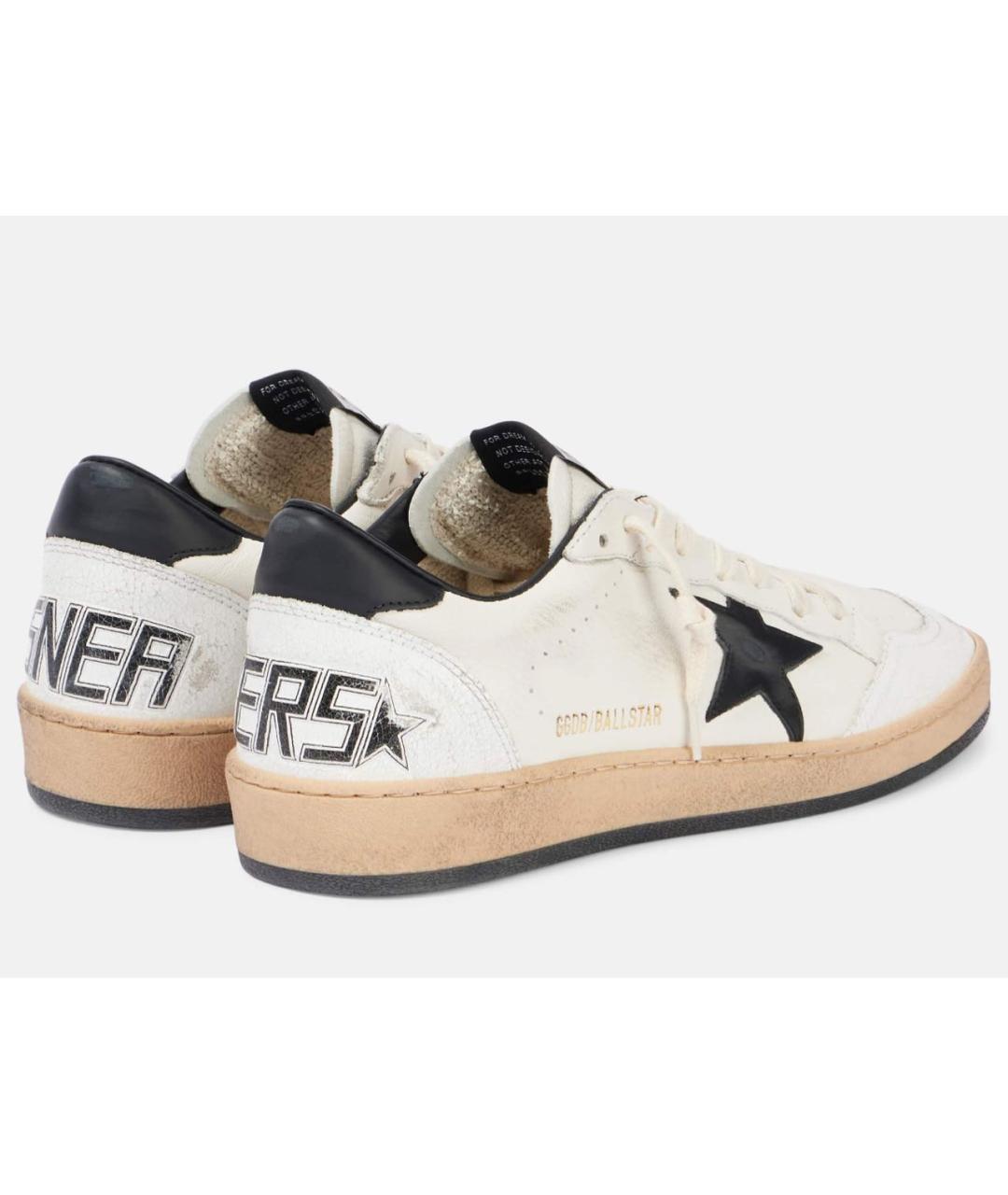 GOLDEN GOOSE DELUXE BRAND Бежевые кожаные кеды, фото 3