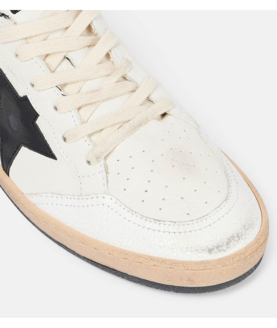 GOLDEN GOOSE DELUXE BRAND Бежевые кожаные кеды, фото 4