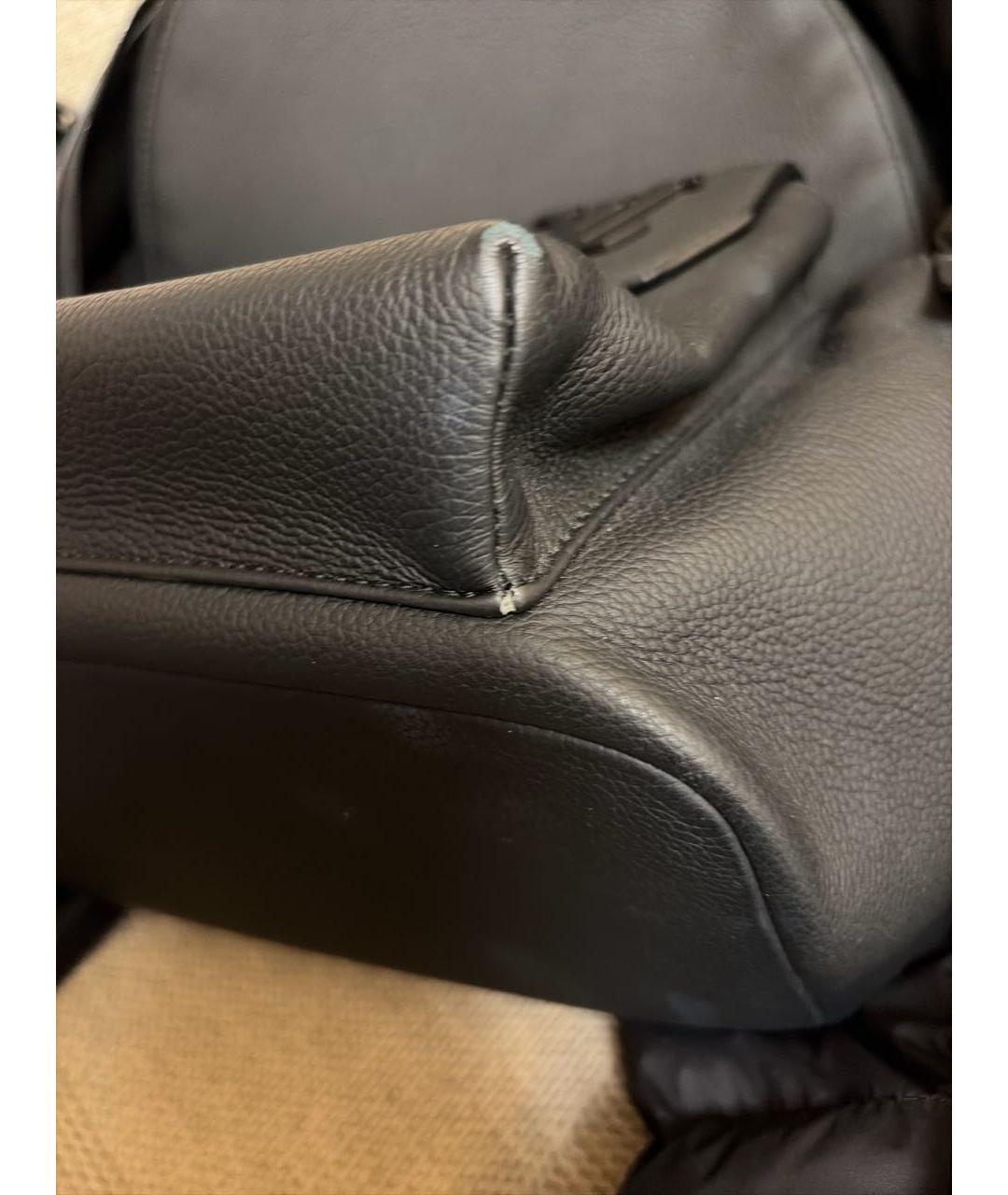 LOUIS VUITTON Черный кожаный рюкзак, фото 7