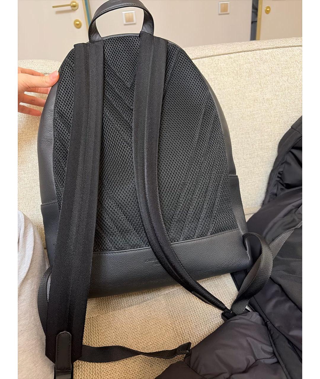 LOUIS VUITTON Черный кожаный рюкзак, фото 3