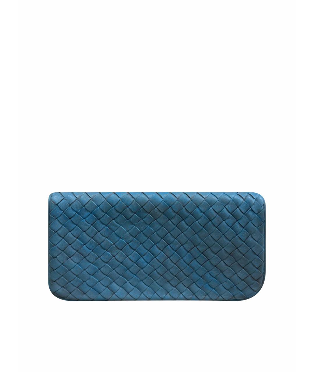 BOTTEGA VENETA Голубая кожаная сумка через плечо, фото 1