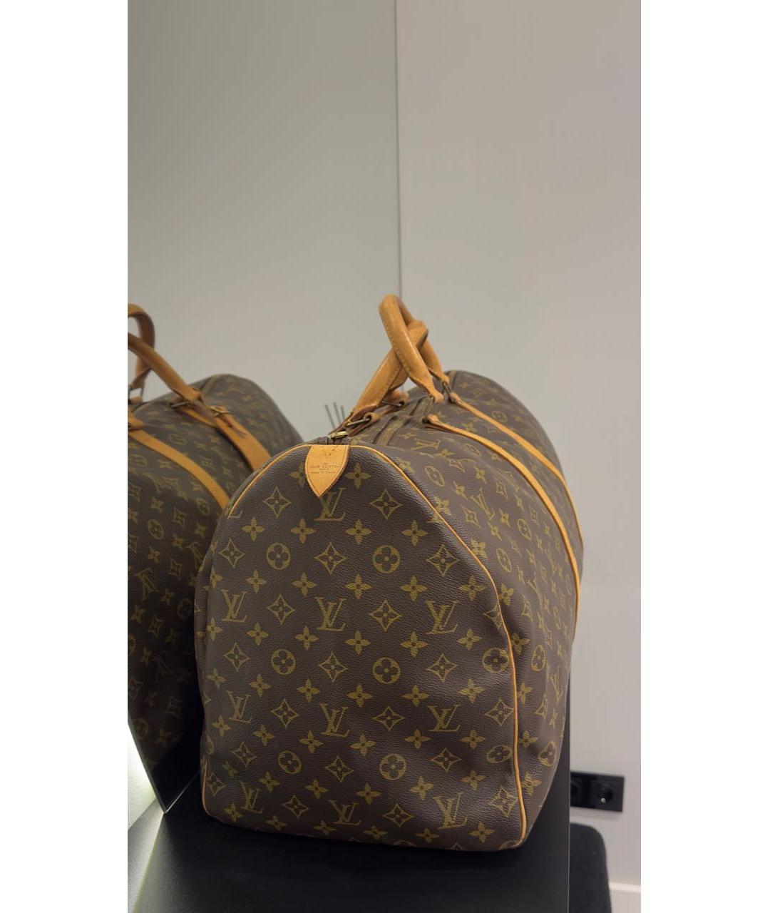 LOUIS VUITTON Коричневая кожаная дорожная/спортивная сумка, фото 2