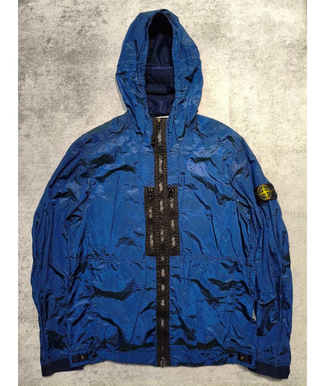 STONE ISLAND Темно-синяя полиамидовая куртка, фото 8