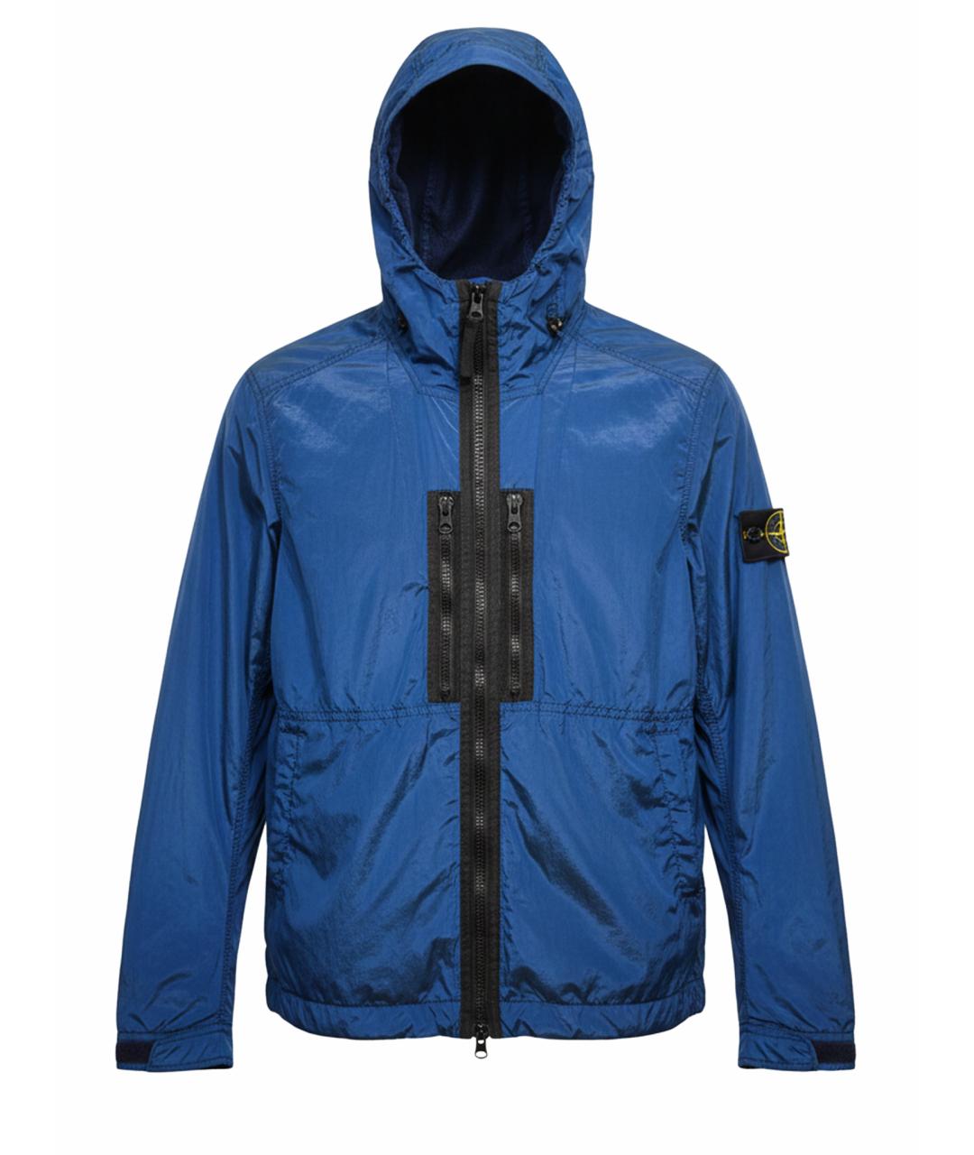 STONE ISLAND Темно-синяя полиамидовая куртка, фото 1