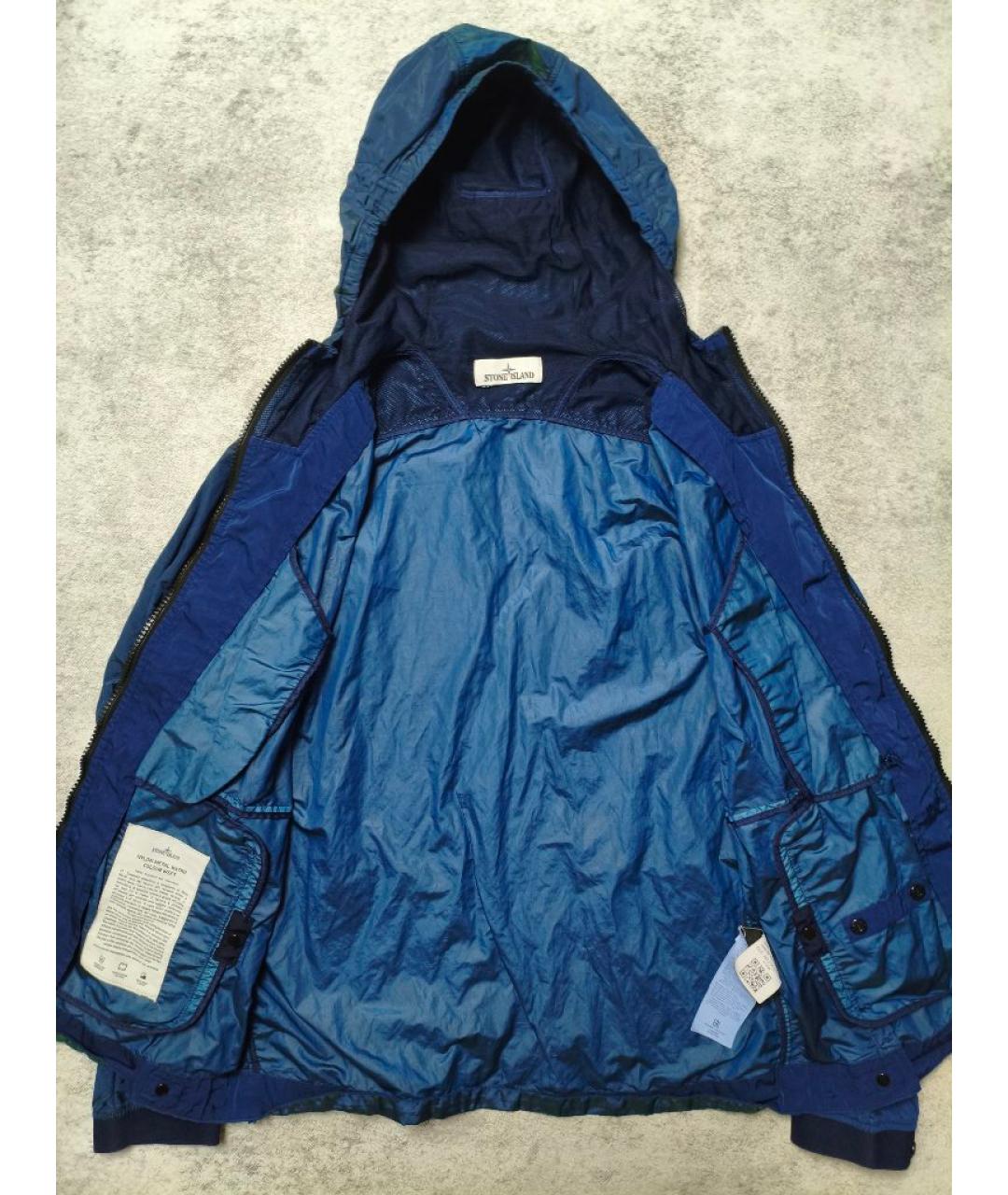 STONE ISLAND Темно-синяя полиамидовая куртка, фото 5