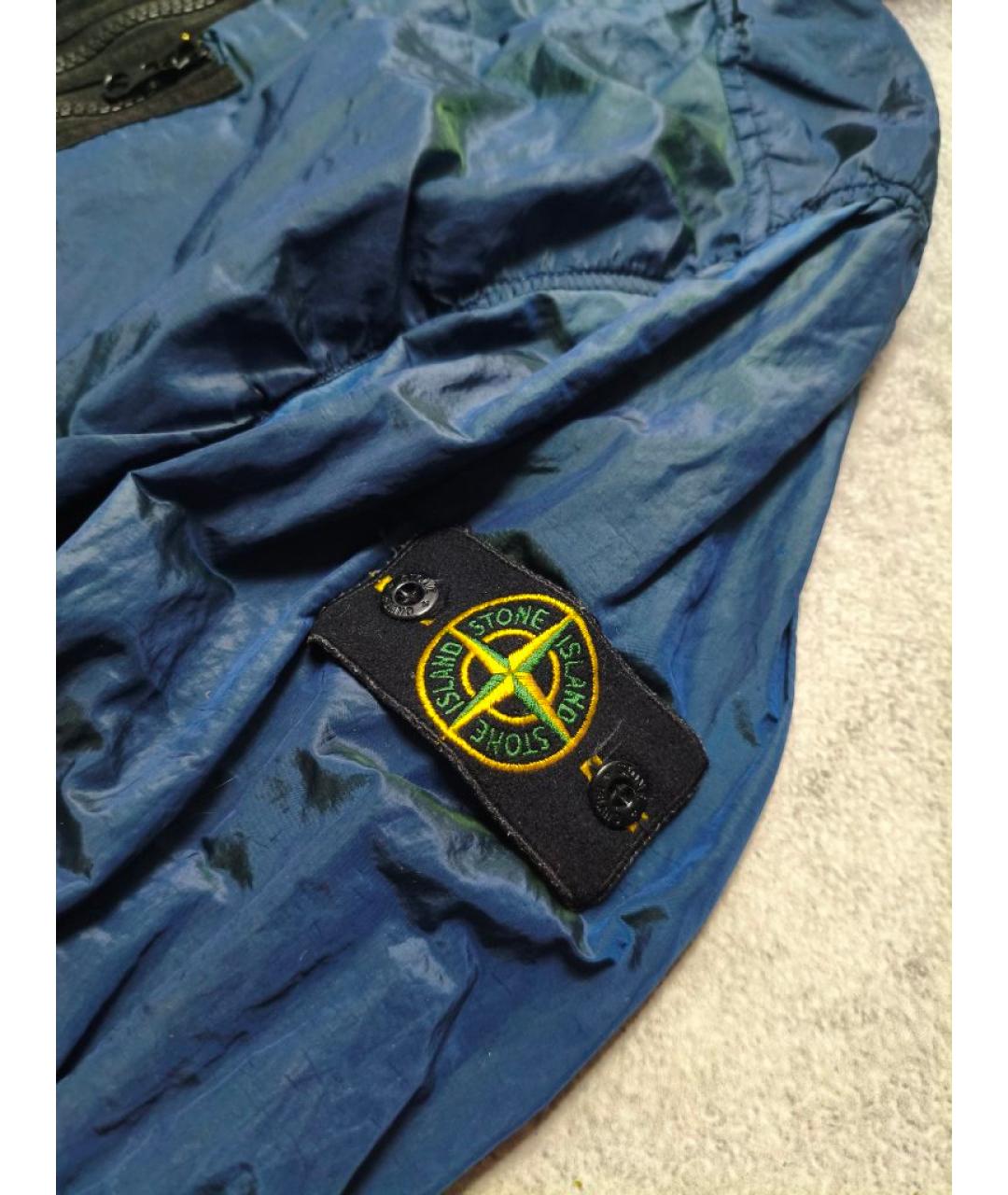 STONE ISLAND Темно-синяя полиамидовая куртка, фото 3
