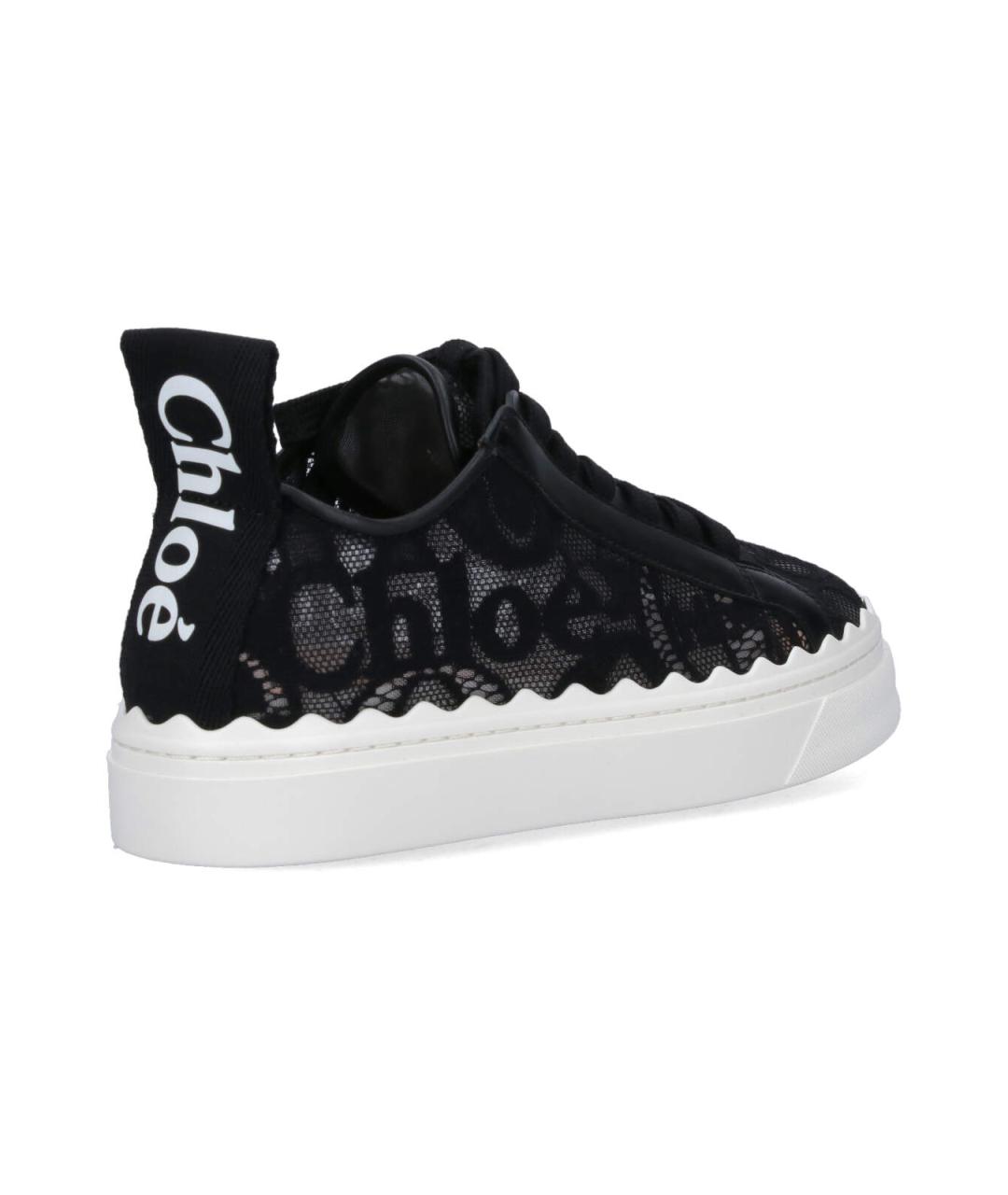 CHLOE Черные кожаные кроссовки, фото 4