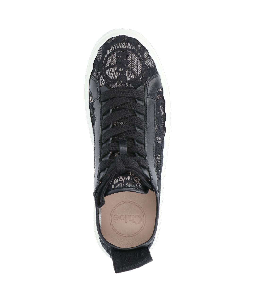 CHLOE Черные кожаные кроссовки, фото 5