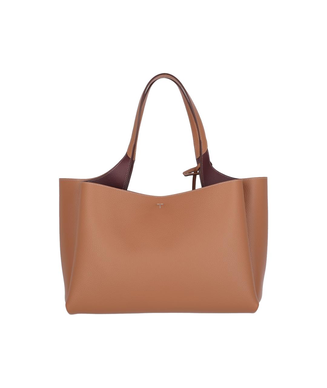 TOD'S Коричневая кожаная сумка тоут, фото 3