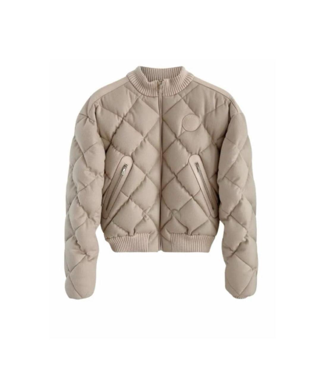 HERMES Бежевый кашемировый пуховик, фото 1