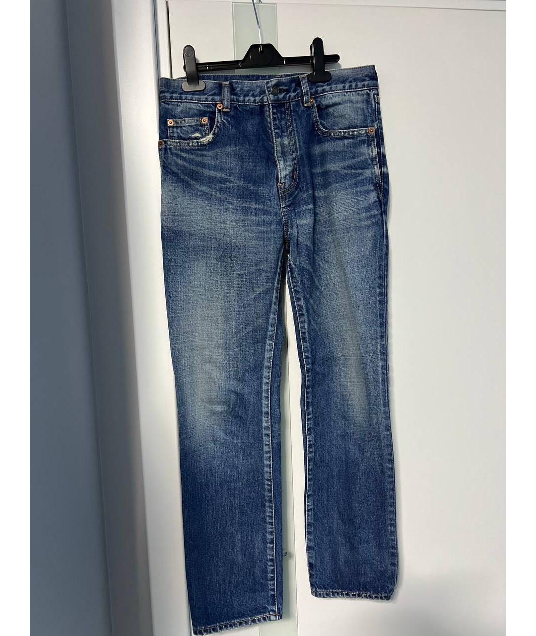 SAINT LAURENT Синие джинсы слим, фото 6