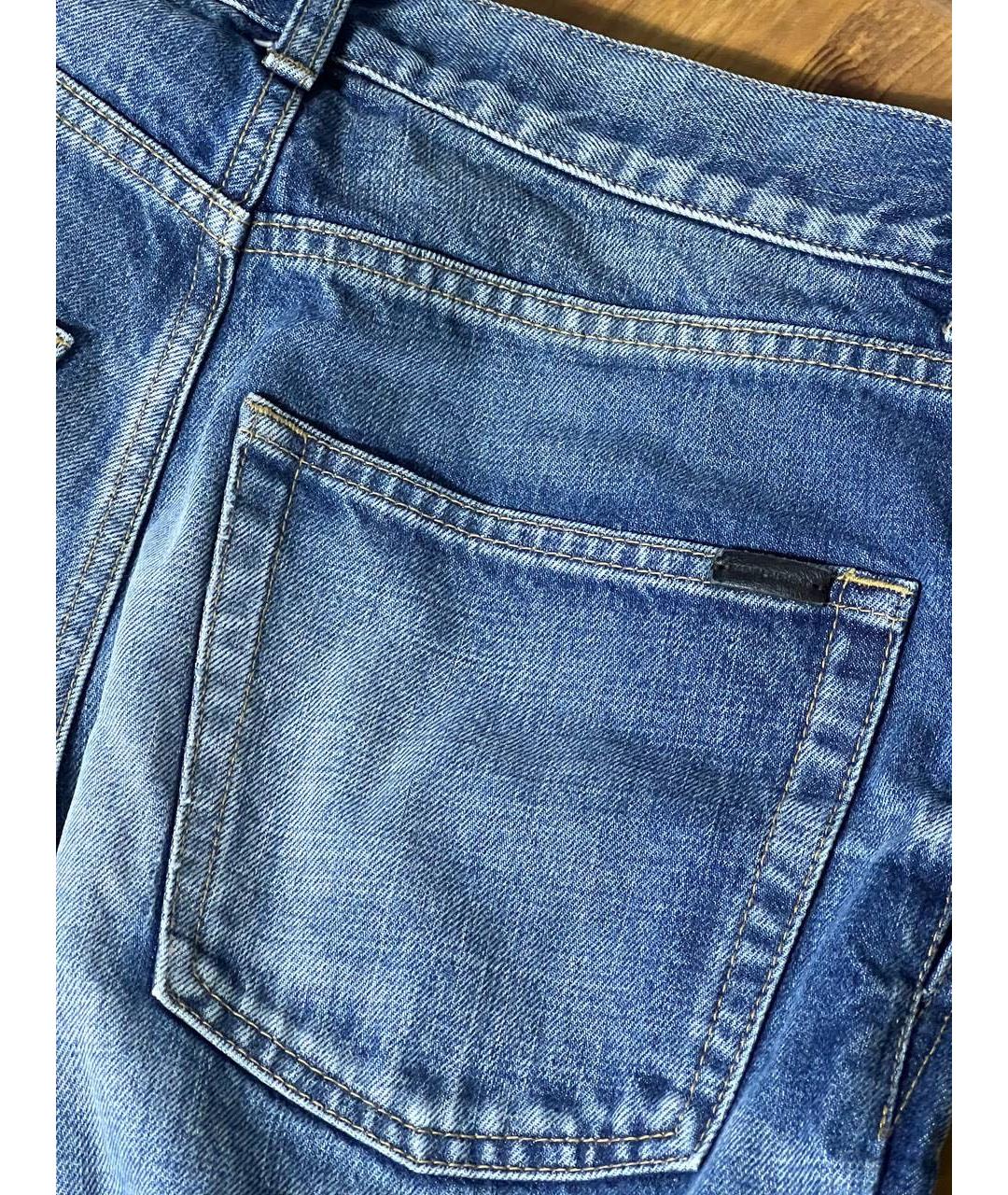 SAINT LAURENT Синие джинсы слим, фото 3