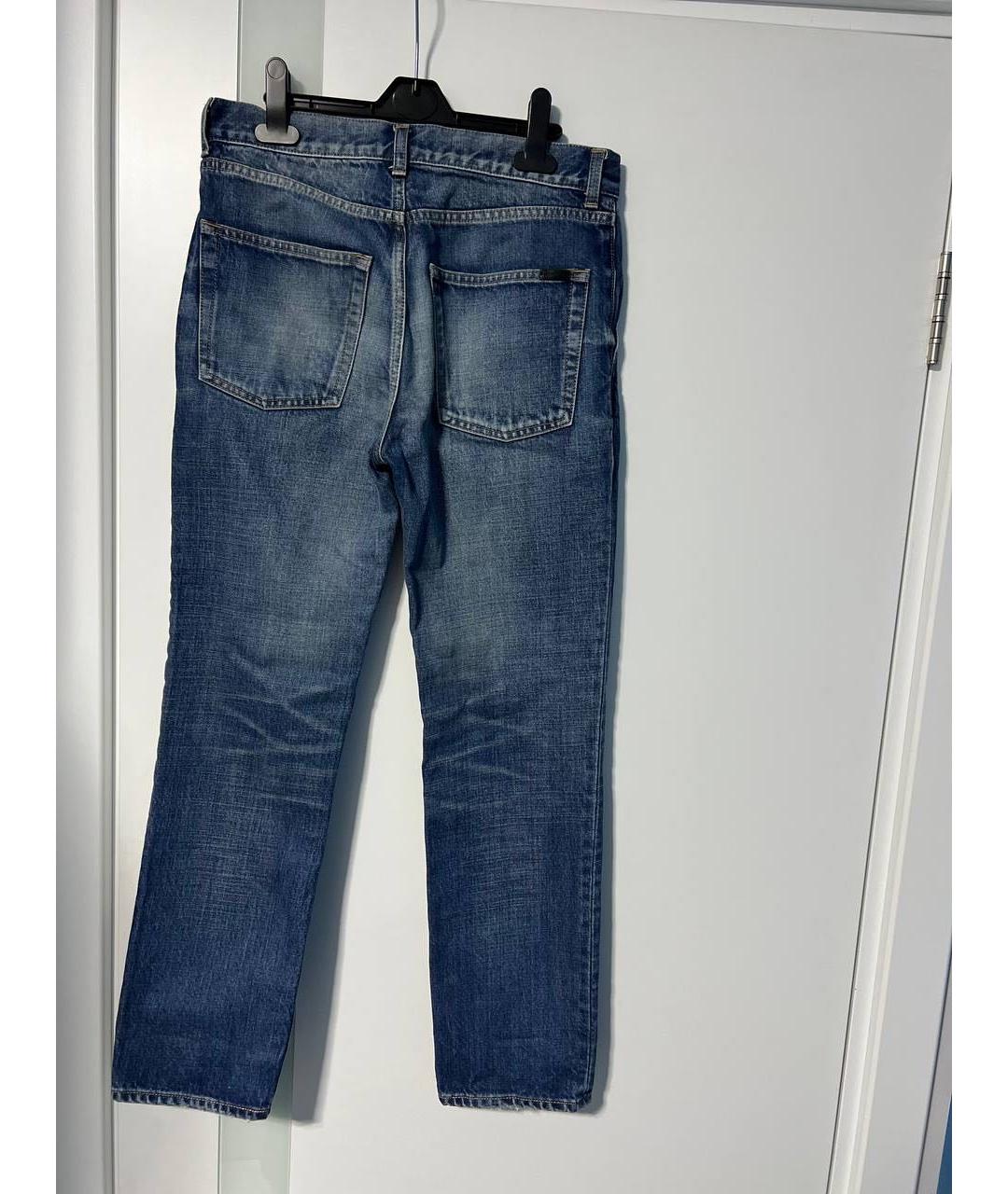 SAINT LAURENT Синие джинсы слим, фото 2