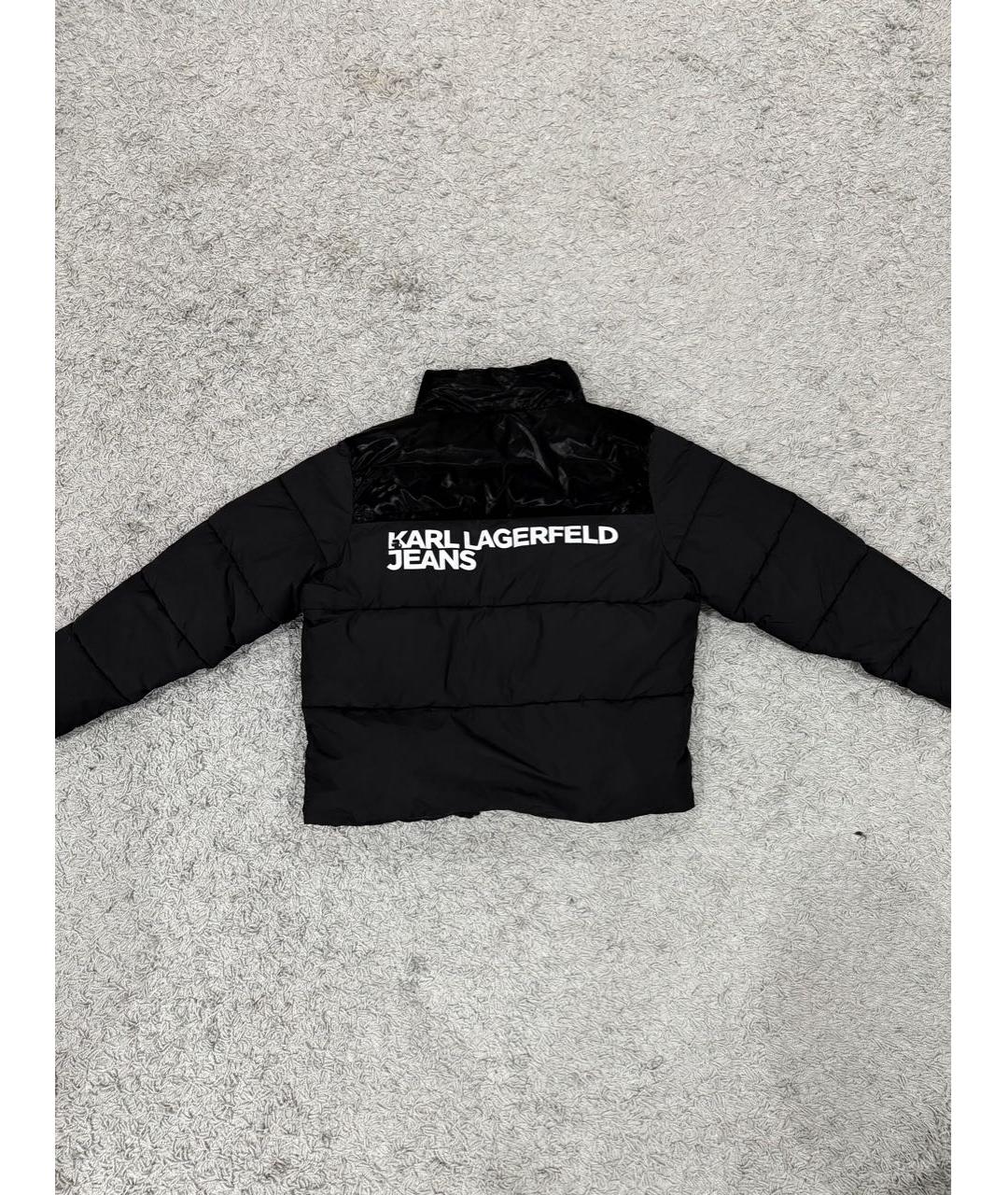 KARL LAGERFELD Черный полиэстеровый пуховик, фото 2