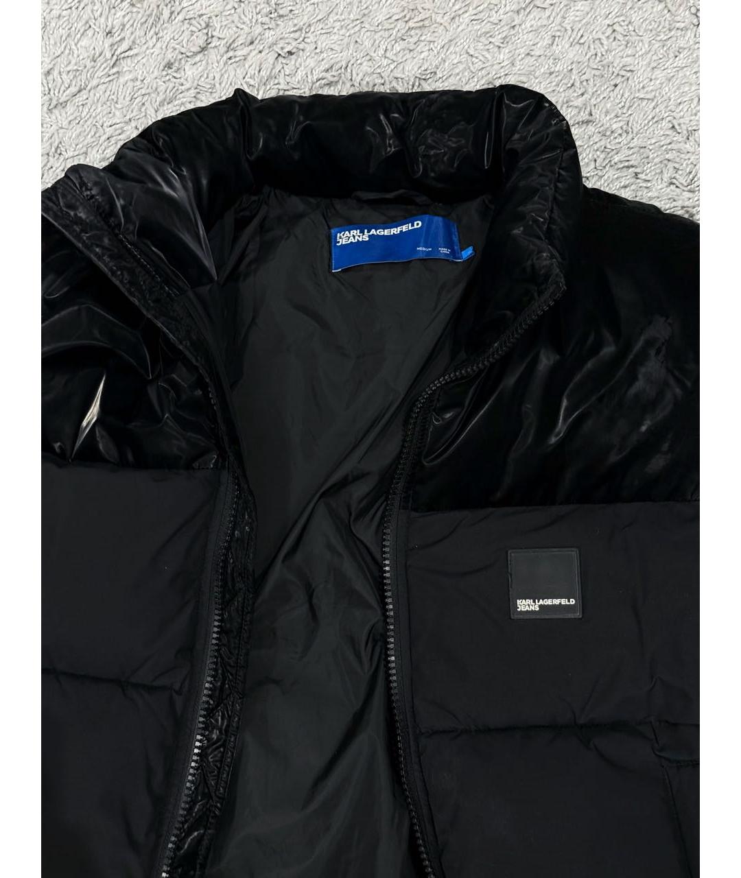 KARL LAGERFELD Черный полиэстеровый пуховик, фото 3
