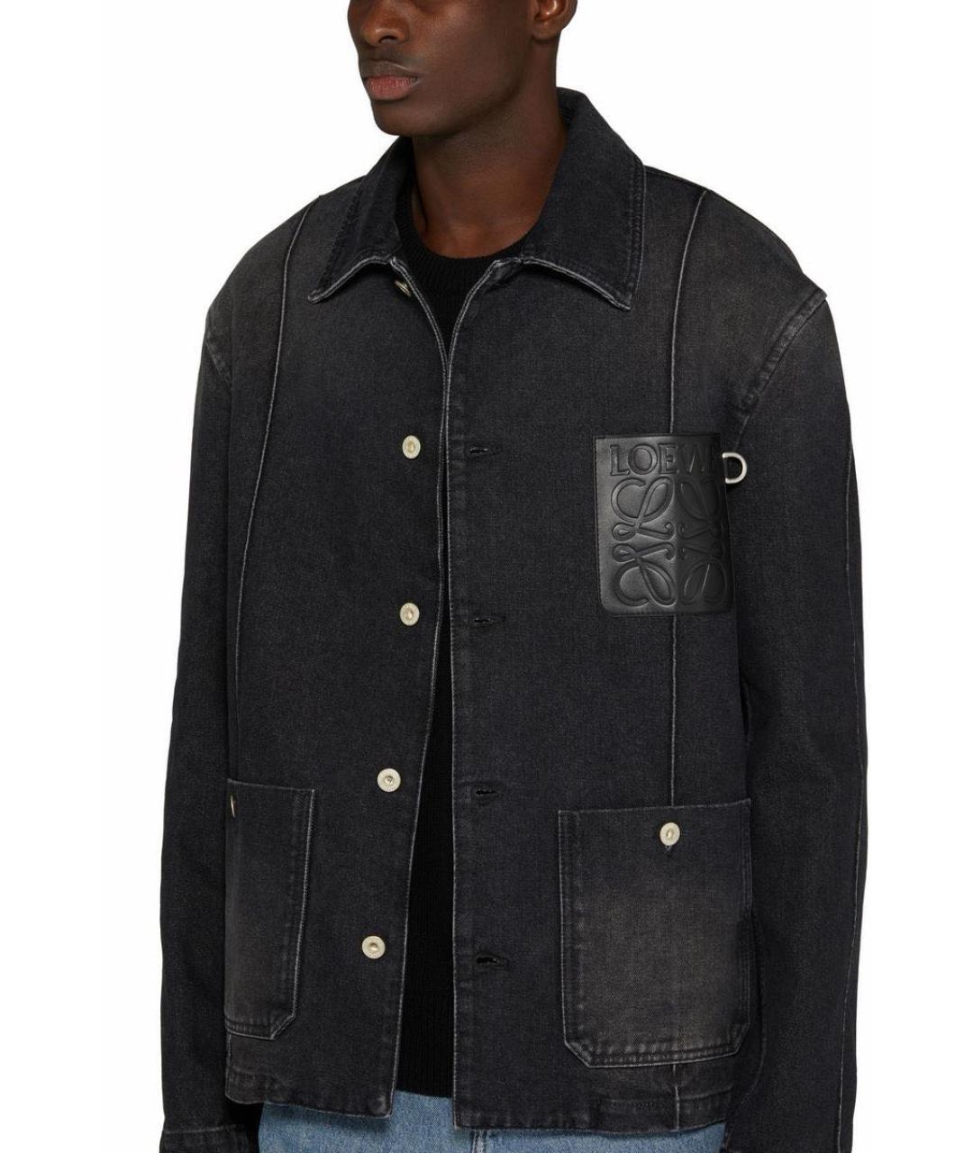 LOEWE Черная деним куртка, фото 5