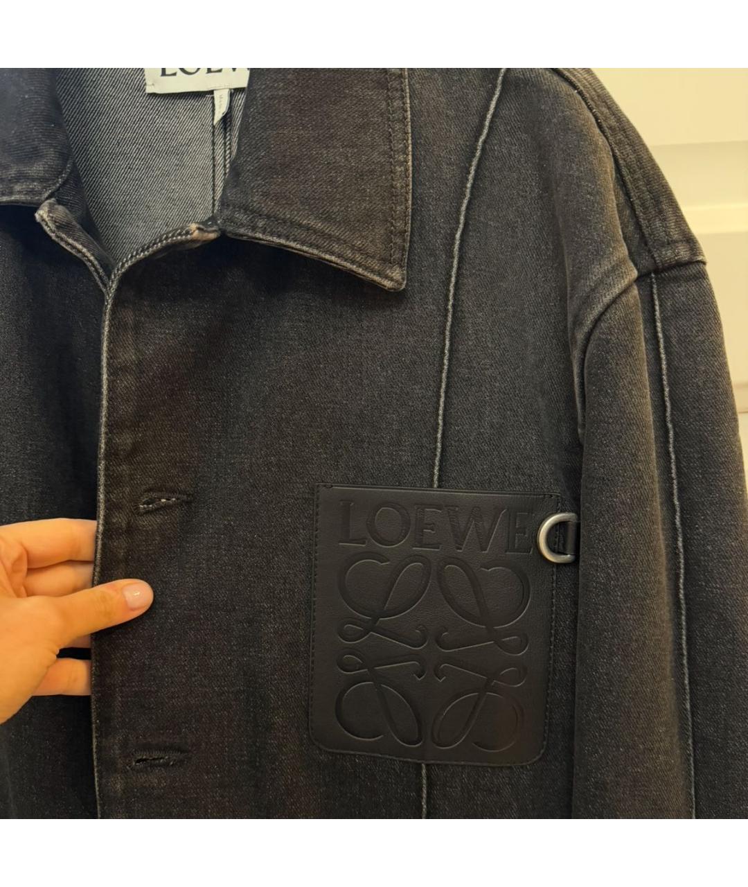 LOEWE Черная деним куртка, фото 3