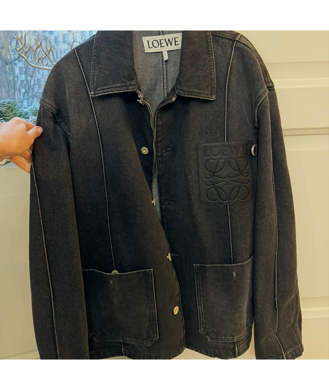 LOEWE Черная деним куртка, фото 2