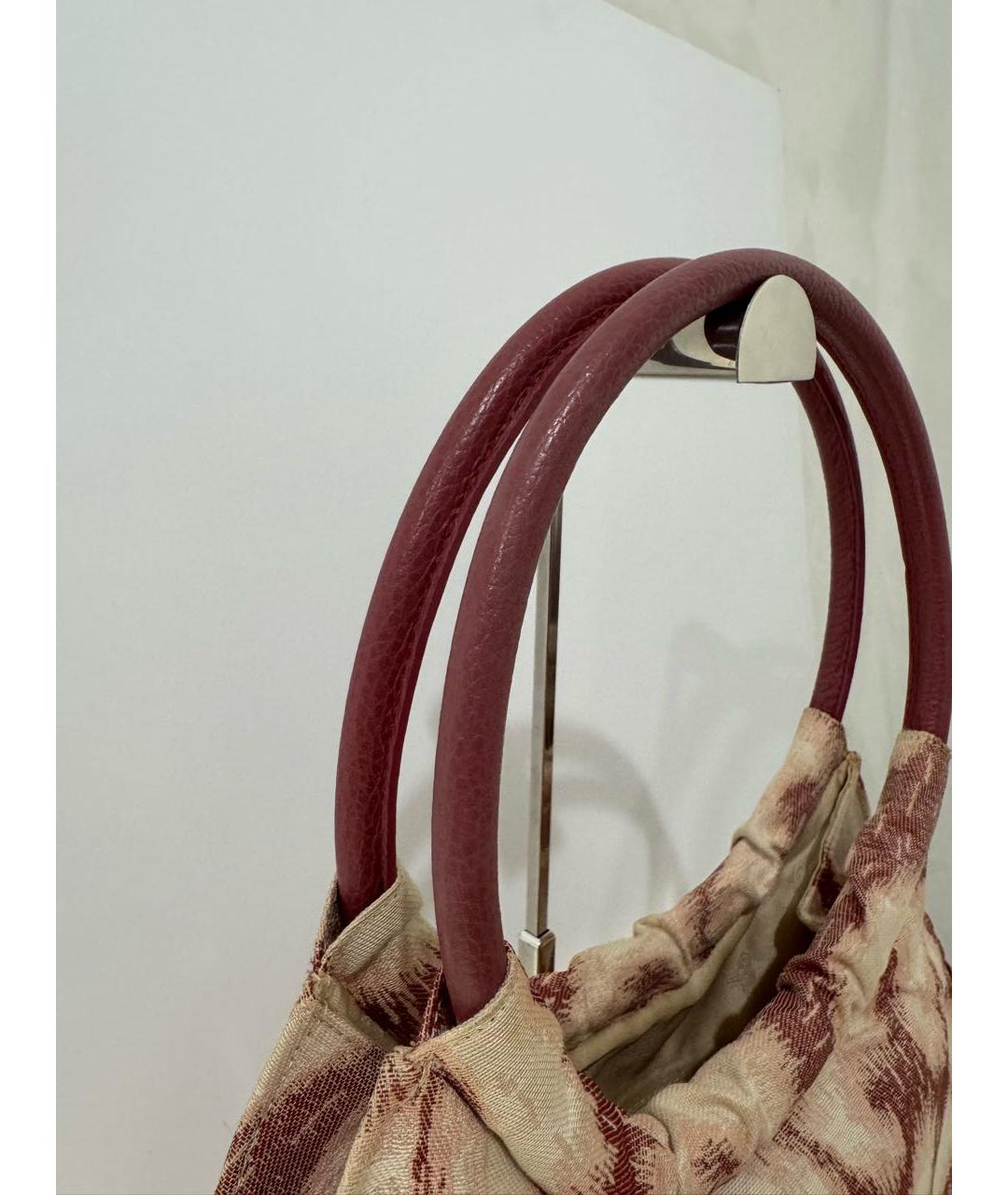 VIVIENNE WESTWOOD Розовая тканевая сумка с короткими ручками, фото 5