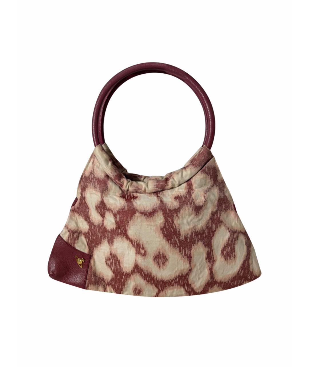 VIVIENNE WESTWOOD Розовая тканевая сумка с короткими ручками, фото 1