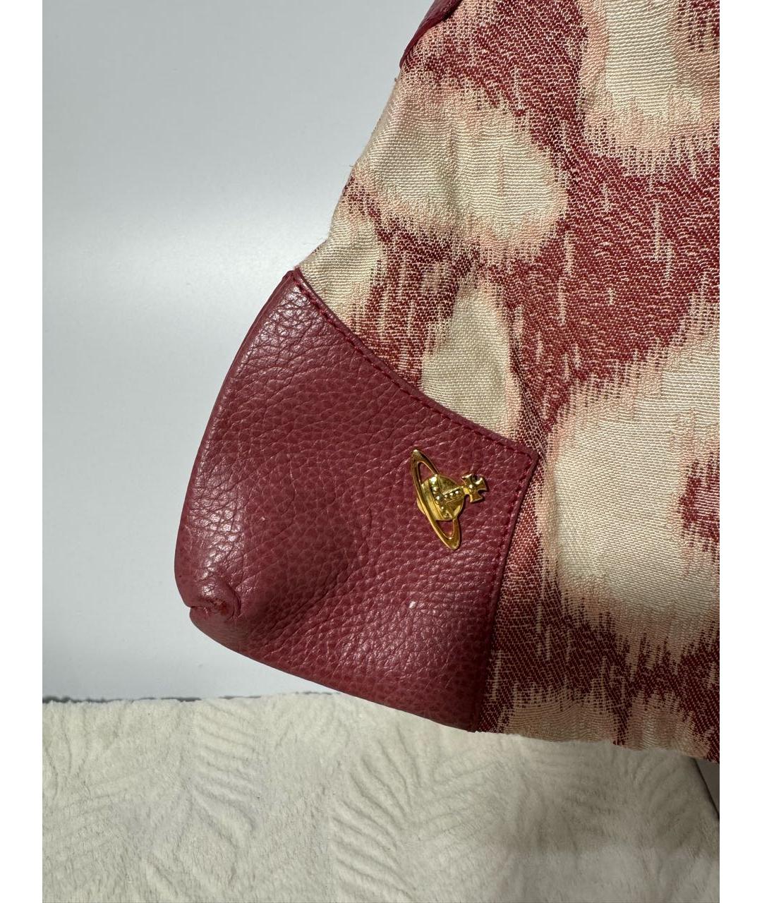 VIVIENNE WESTWOOD Розовая тканевая сумка с короткими ручками, фото 7