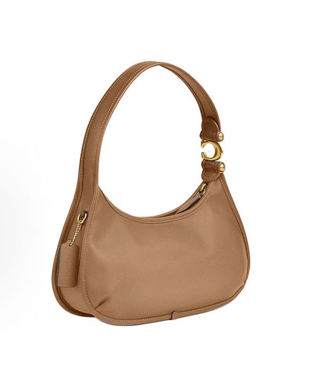 COACH Бежевая кожаная сумка через плечо, фото 2