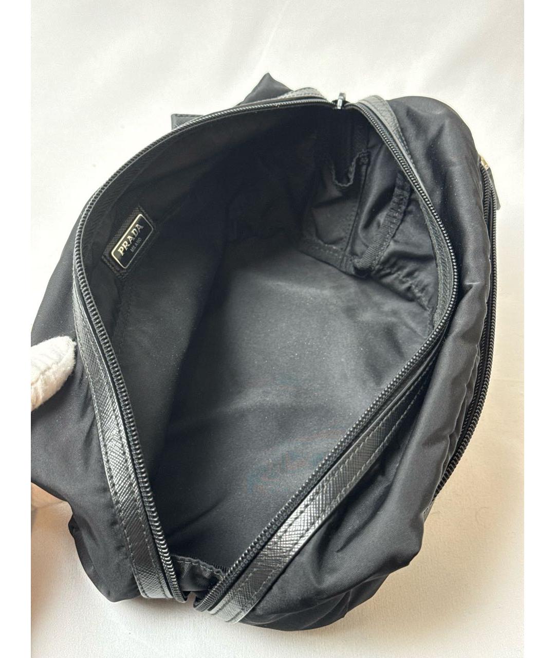 PRADA Черная барсетка, фото 6
