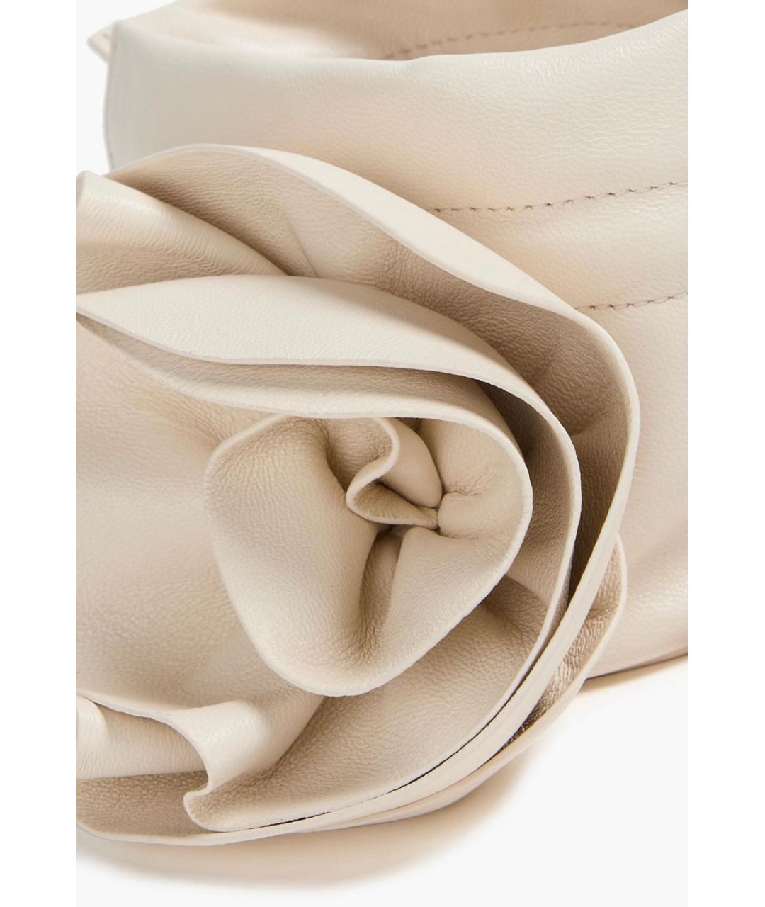 MAGDA BUTRYM Бежевая кожаная сумка через плечо, фото 3
