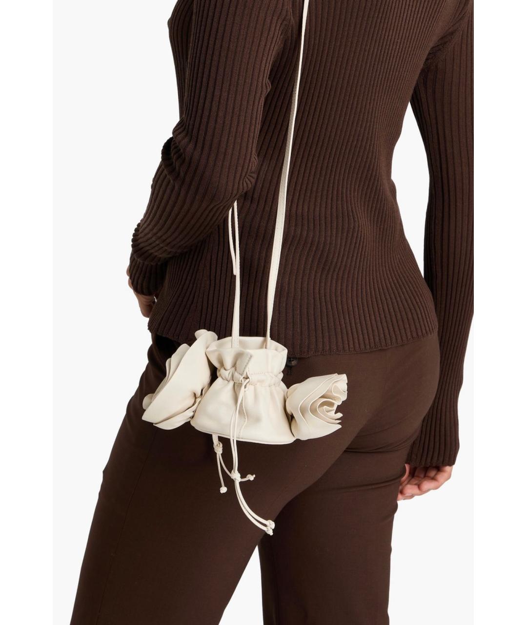 MAGDA BUTRYM Бежевая кожаная сумка через плечо, фото 5