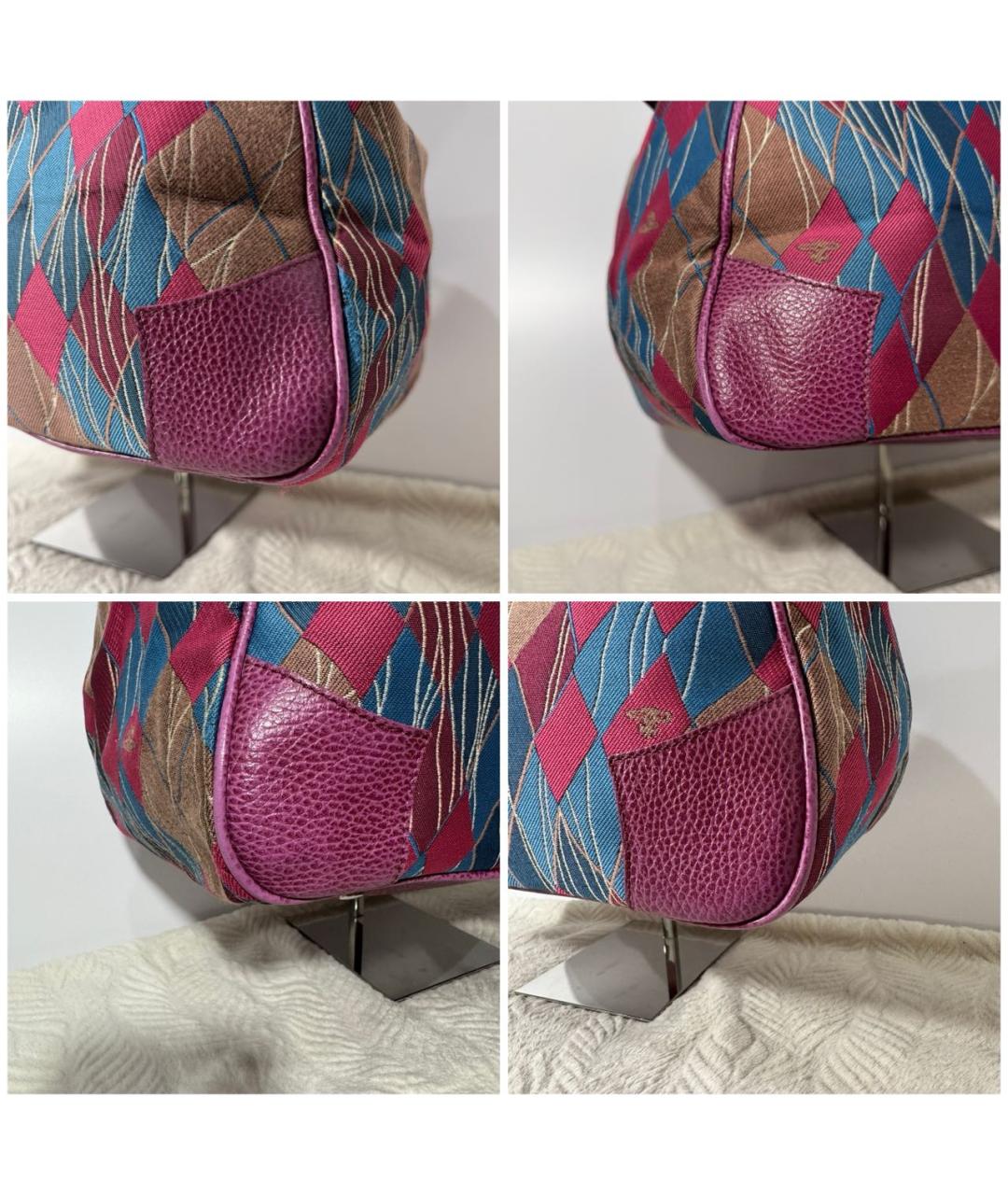 VIVIENNE WESTWOOD Мульти тканевая сумка с короткими ручками, фото 8
