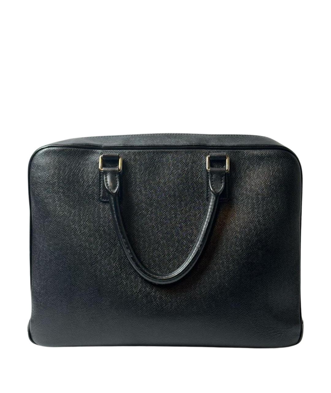 LOUIS VUITTON Черный кожаный портфель, фото 1