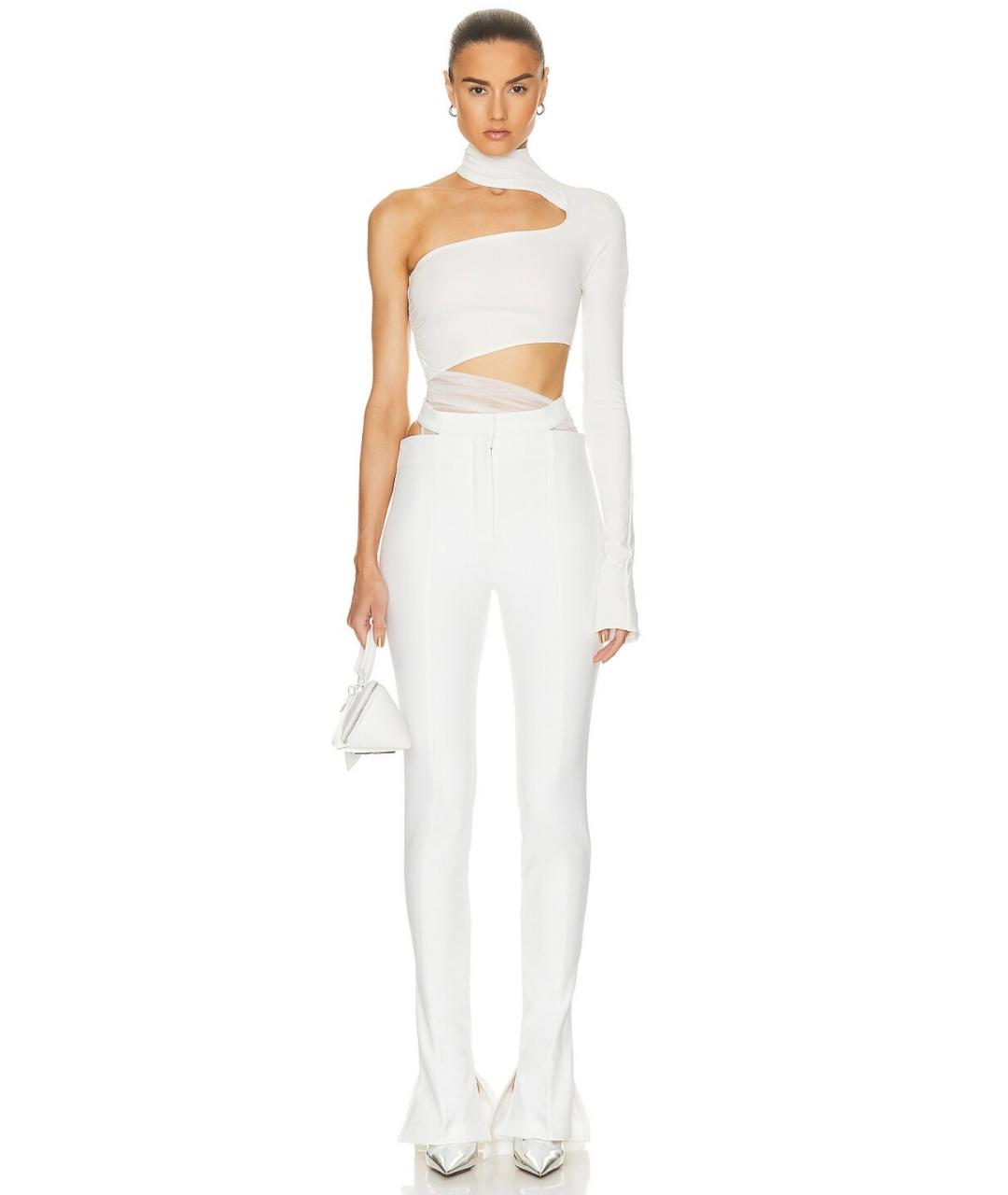 MUGLER Белое вискозное боди, фото 7