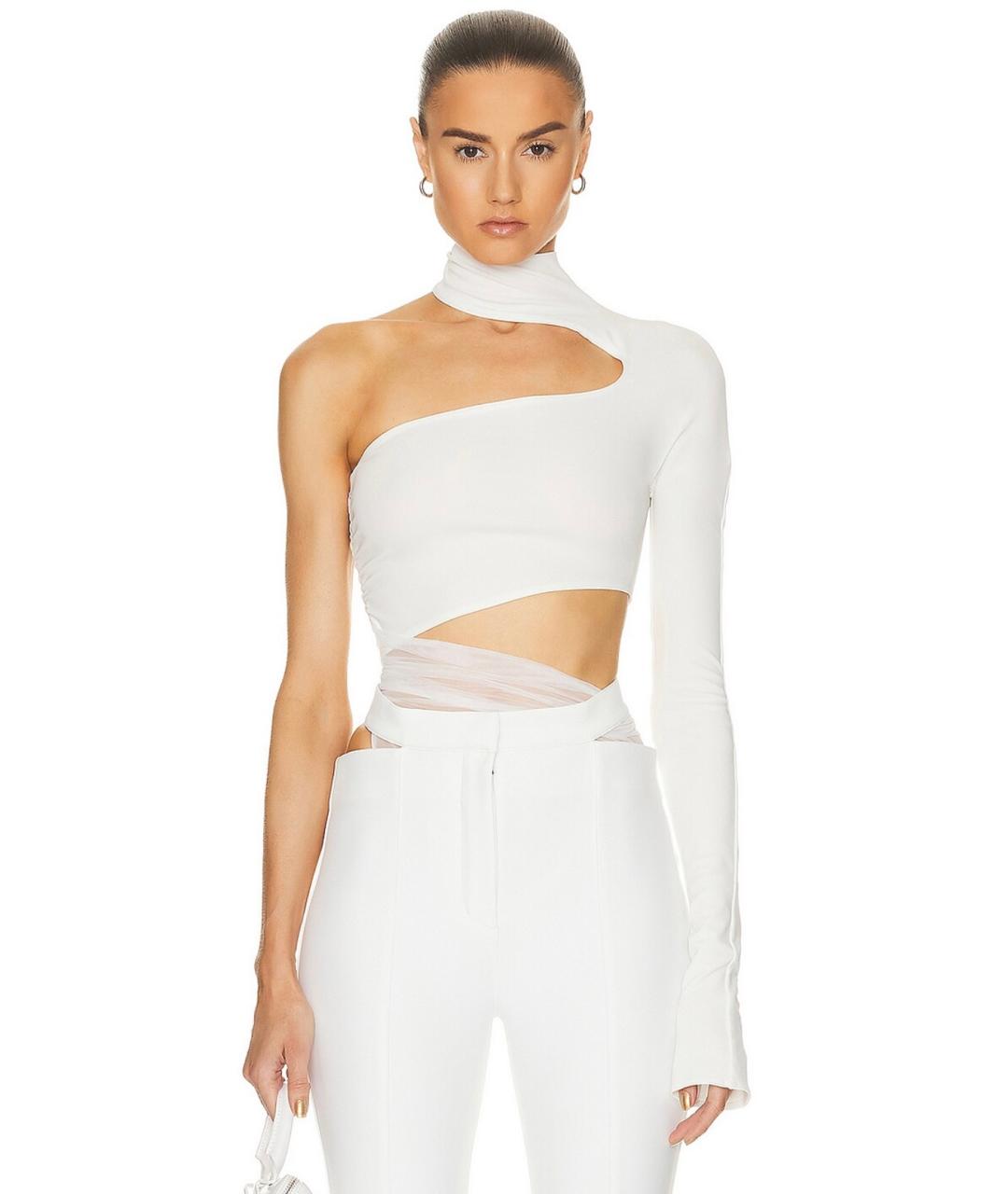 MUGLER Белое вискозное боди, фото 2