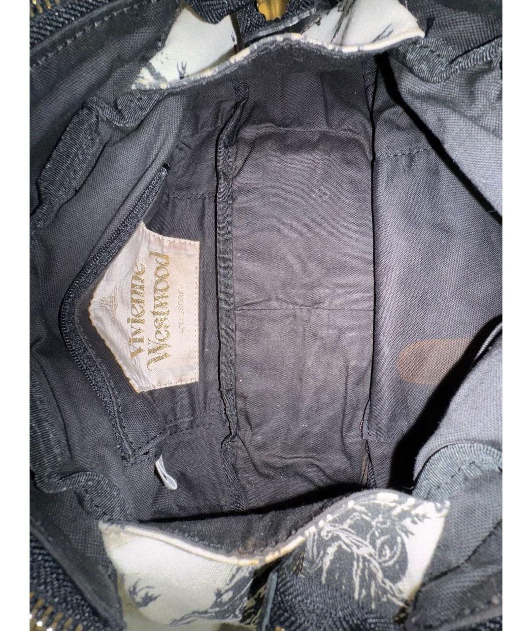 VIVIENNE WESTWOOD Белая хлопковая сумка с короткими ручками, фото 3