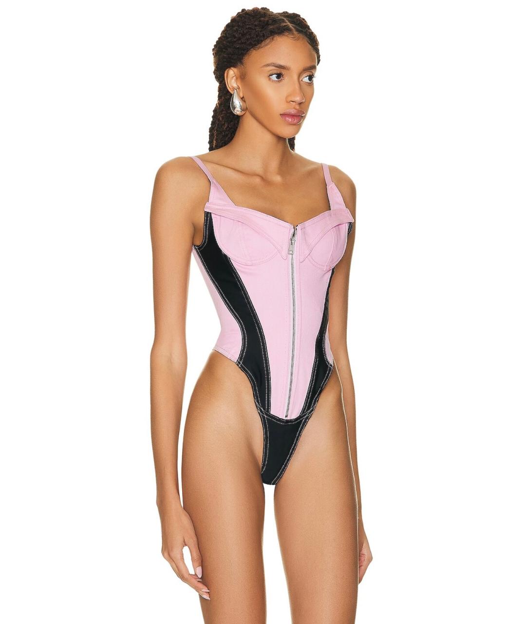 MUGLER Розовое боди, фото 4