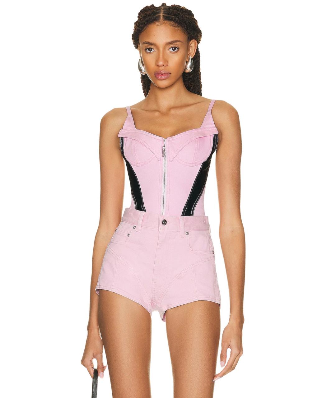 MUGLER Розовое боди, фото 2