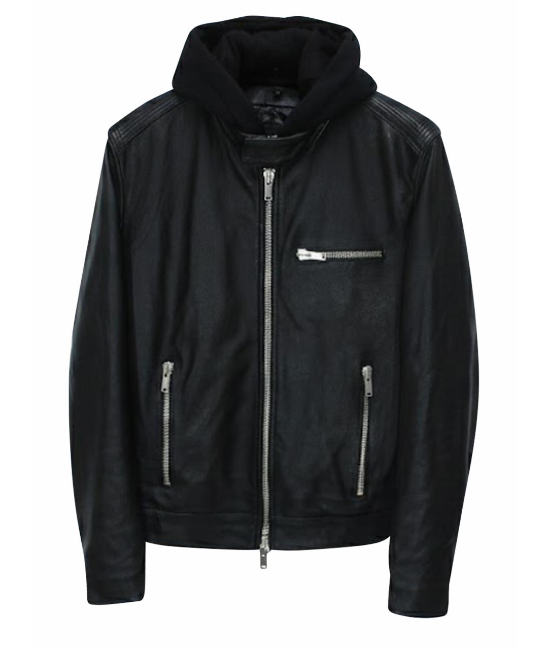 DONDUP Черная кожаная куртка, фото 1