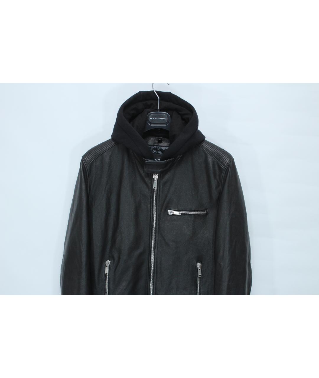 DONDUP Черная кожаная куртка, фото 2