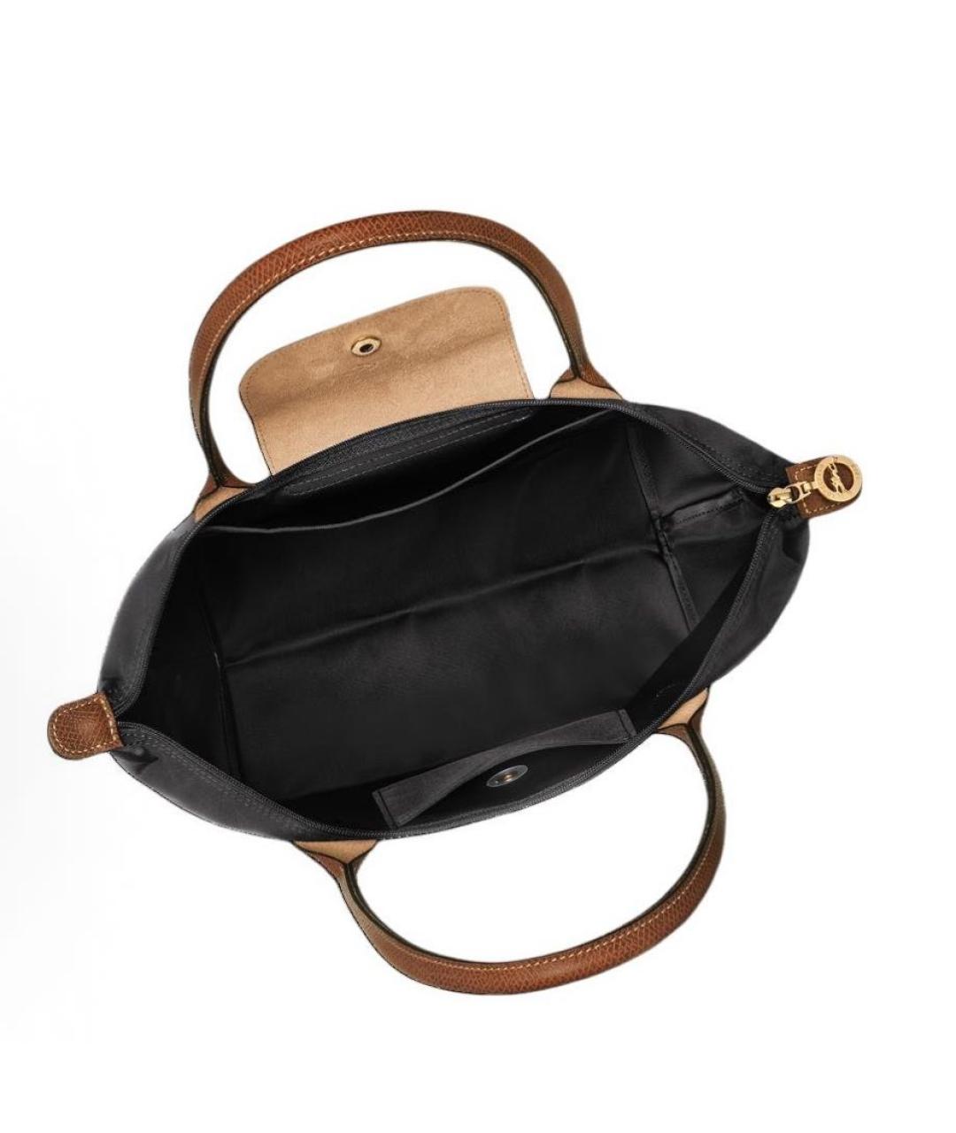 LONGCHAMP Черная синтетическая сумка через плечо, фото 2