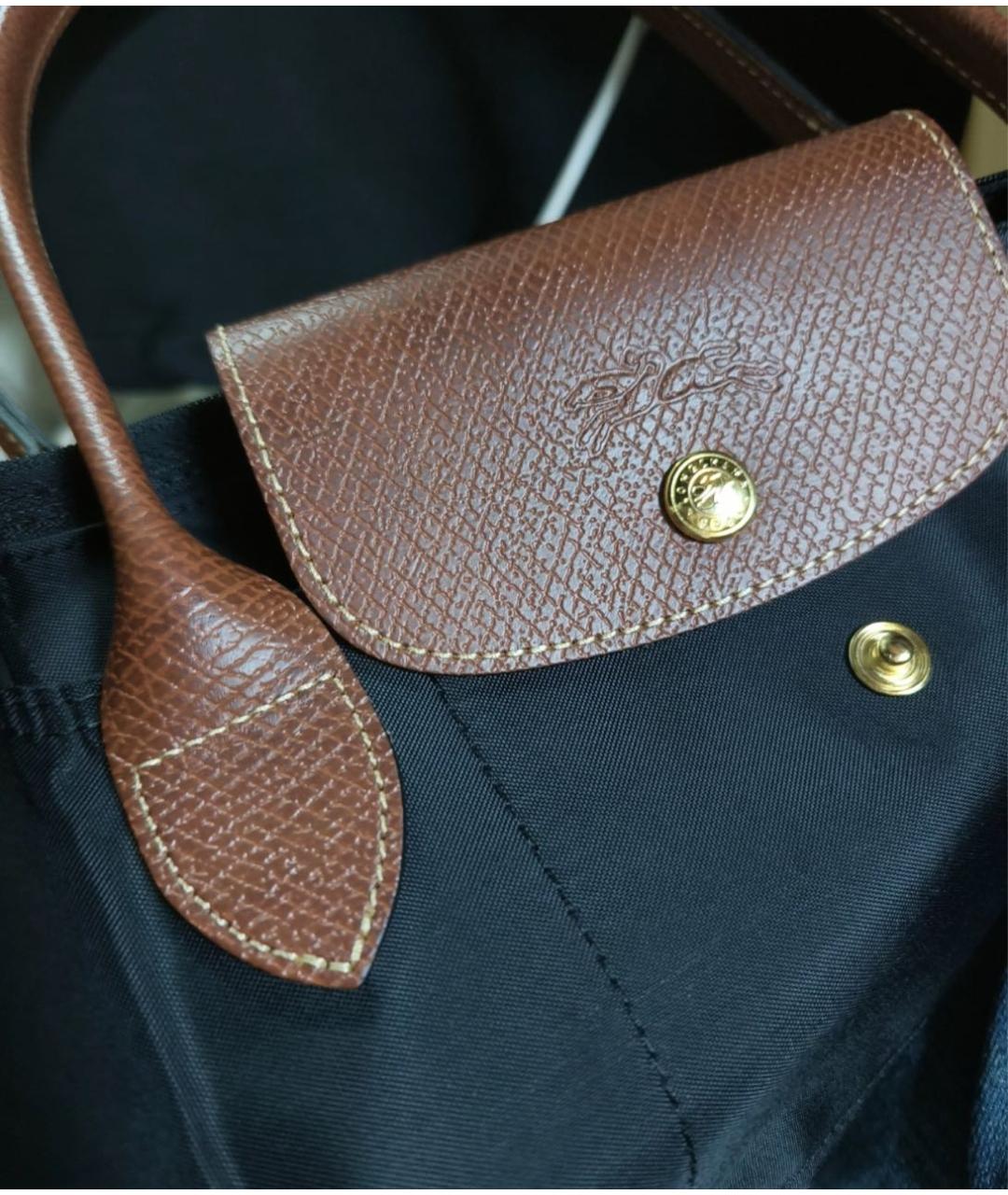 LONGCHAMP Черная синтетическая сумка через плечо, фото 5