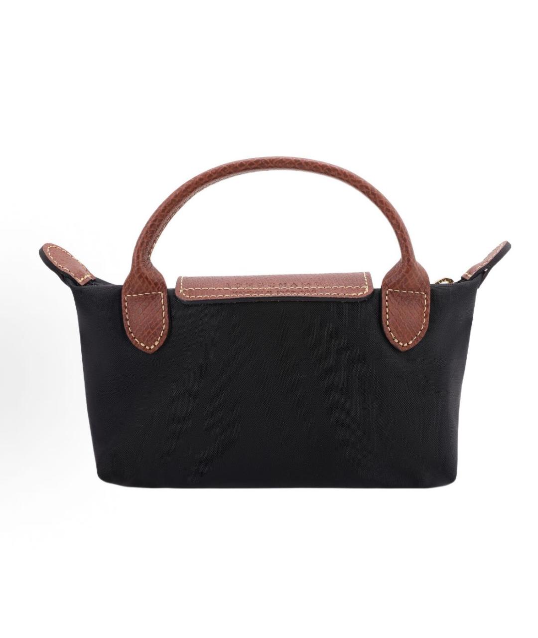 LONGCHAMP Черная синтетическая сумка с короткими ручками, фото 3