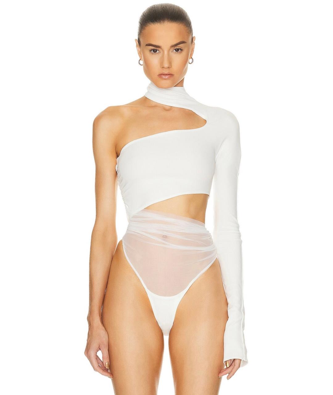 MUGLER Красное вискозное боди, фото 4