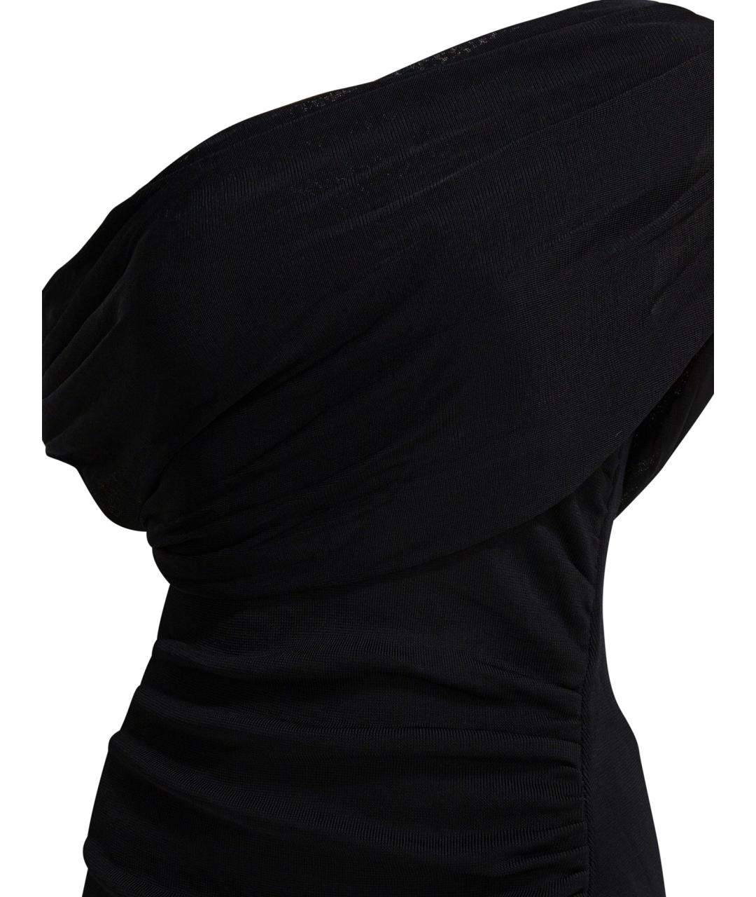 SELF-PORTRAIT Черное вискозное платье, фото 4