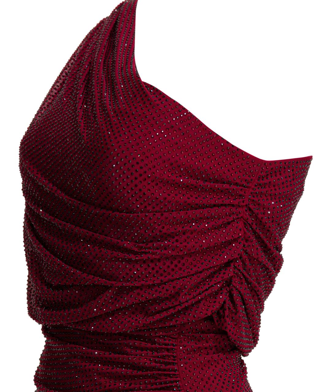 SELF-PORTRAIT Бордовое полиэстеровое вечернее платье, фото 2