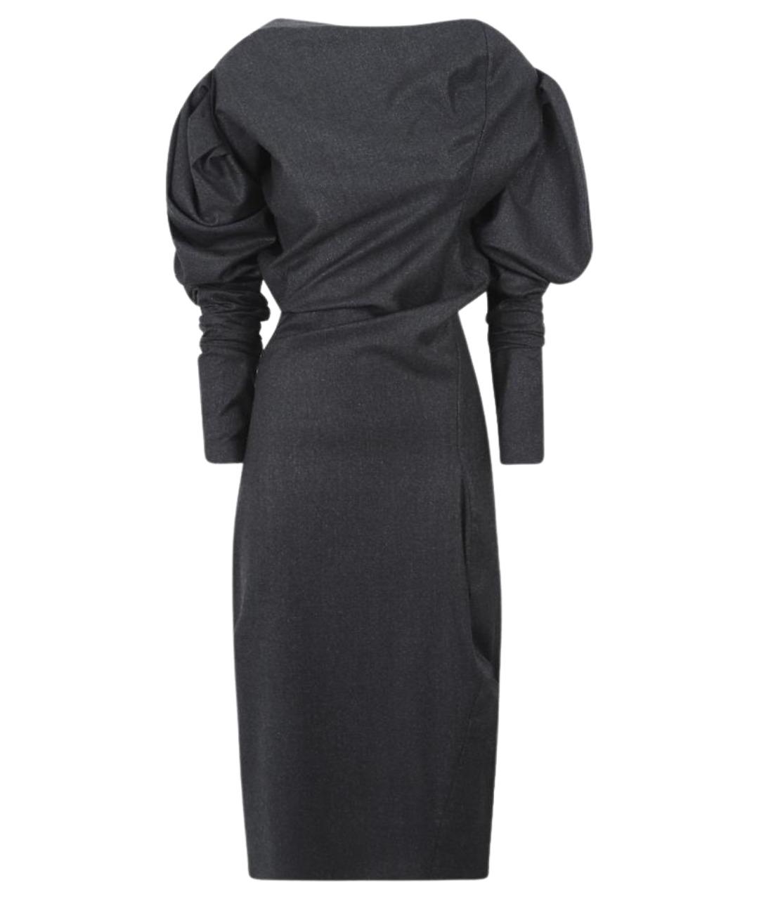 VIVIENNE WESTWOOD Антрацитовое шерстяное повседневное платье, фото 1