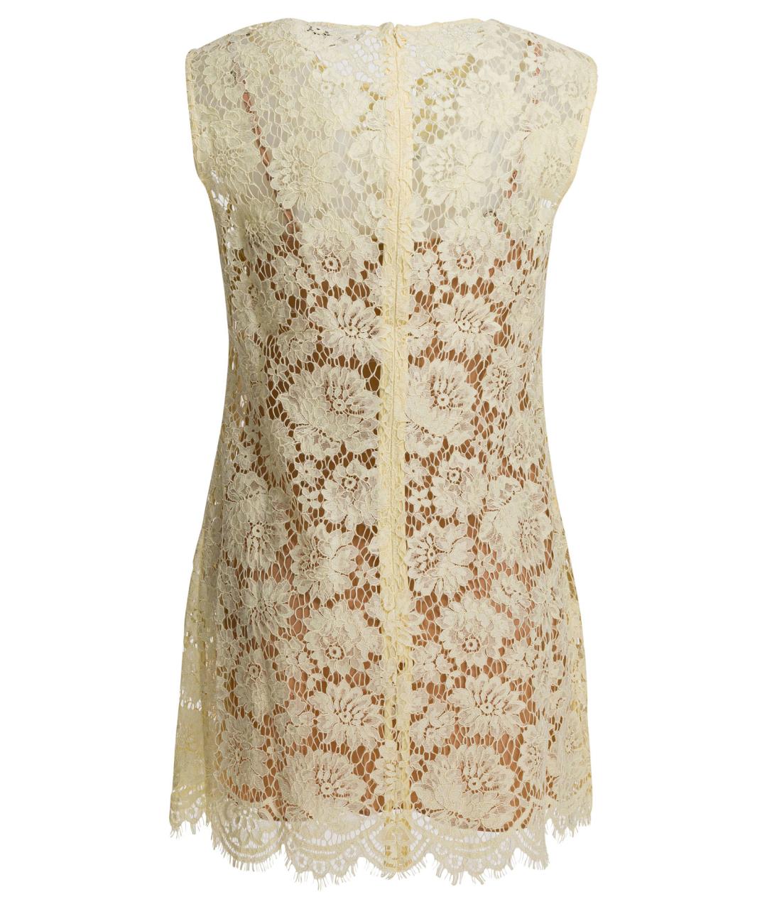 SELF-PORTRAIT Желтое полиамидовое повседневное платье, фото 2