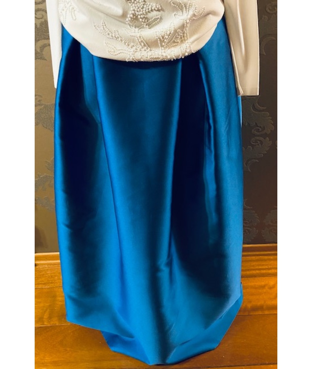 ALBERTA FERRETTI Синий вискозный костюм с брюками, фото 3