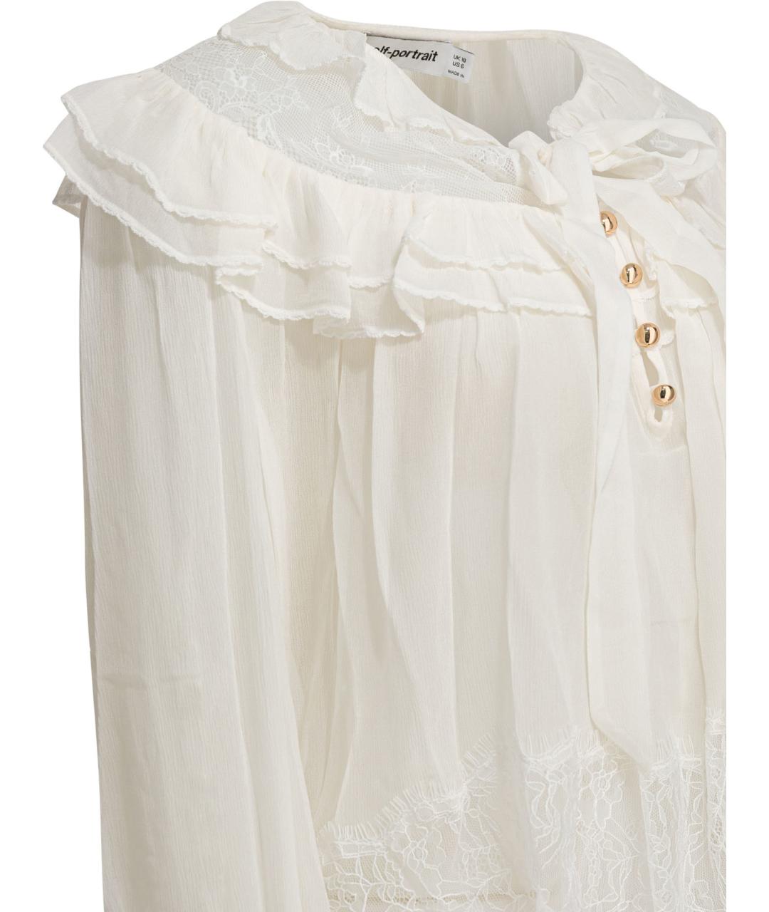 SELF-PORTRAIT Белая блузы, фото 4
